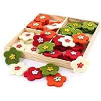 Los mejores  - La Fourmi- Natural- 48 Piezas Flores de Fieltro